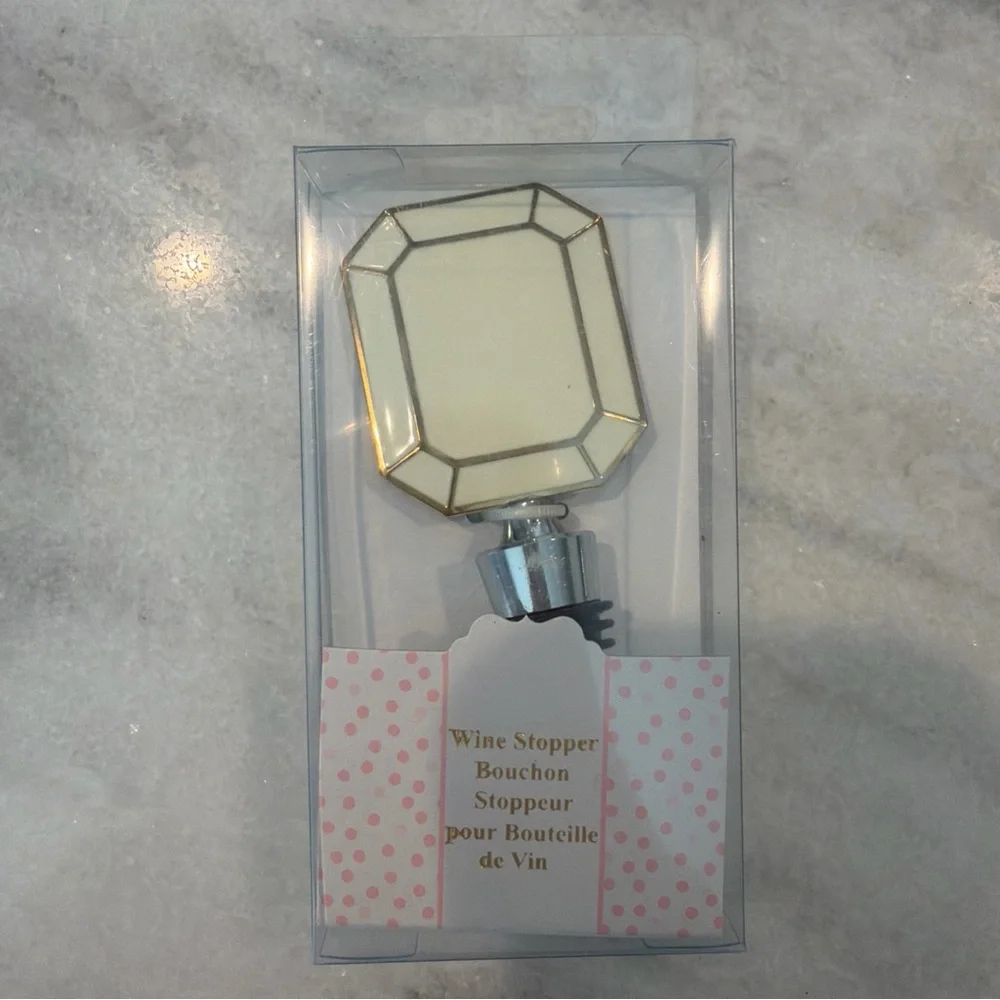 New Cream Gem Shaped Wine Stopper‎ Bridal Bachelorette